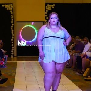 3X Baby Blue Babydoll